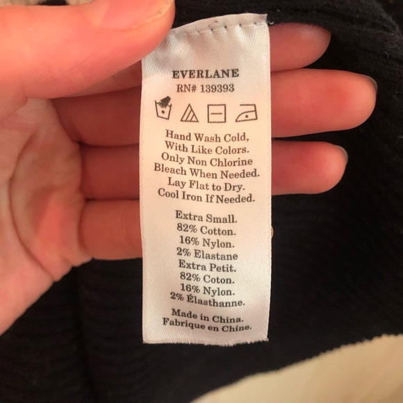 Everlane The Breton Ribbed Sweater Navy White Stripe Cotton - Picture 9 of 9